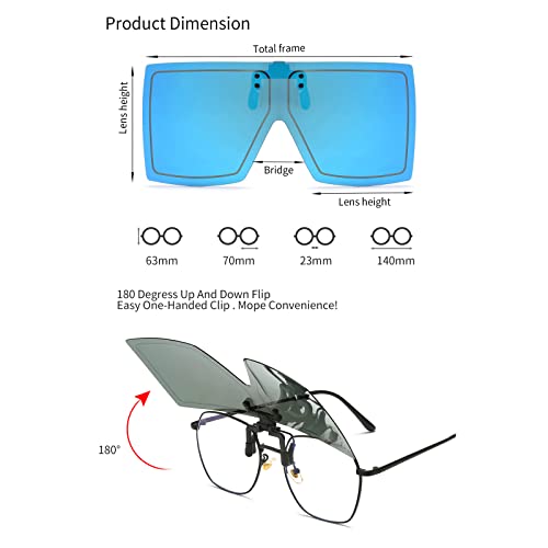 YAMEIZE Oversized Clip on Moda Polarizzate