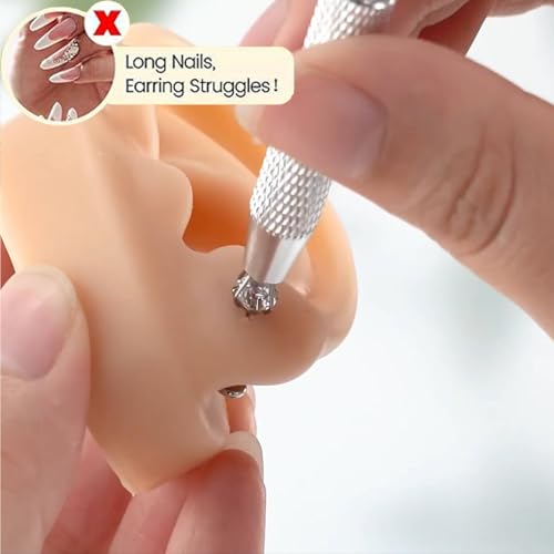 Piercing Taper Ball Grabber Tool for Changing Jewelry - 14G 16G 18G 20G Piercing Taper Flat Back Earring Applicator Tool Threadless Insertion Pin Body Jewelry Stretching Kit for Ear/Nose/Navel/Nipple/Lip/Eyebrow/Tongue2