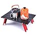 Worparsen Portable Folding Table Camping Ultralight Aluminum Solid Construction Strong Load-Bearing High Stability Mini Size Collapsible Black & Red