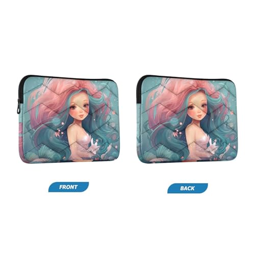 Funda para portátil de 13-14 pulgadas con diseño sirena rosa miniatura 2