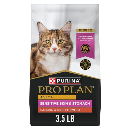 Purina Pro Plan Sensitive Skin and Stomach Senior Cat Food Salmon and Rice Formula - 3.5 lb.
