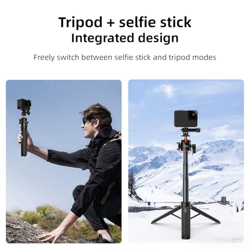 Trípode para selfies con cámara deportiva aleación aluminio extensible 5