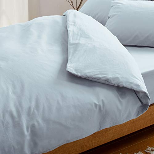 日本製 綿100% 掛ふとんカバー 掛け布団カバー セミダブル ベイビーブルー SB-504-N