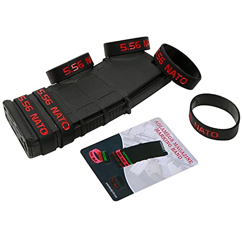 Aolamegs 5.56 Magazine Marking Band 6 Pack (Black-Red) #TOP3