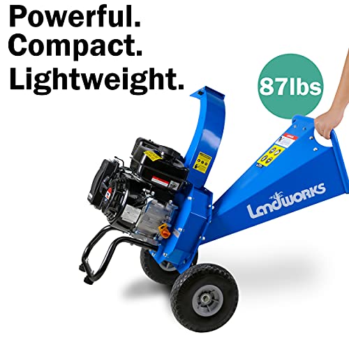 Landworks Mini Wood Chipper Shredder Mulcher Heavy Duty 7HP Compact Design 3" Inch Max Capacity - Image 6