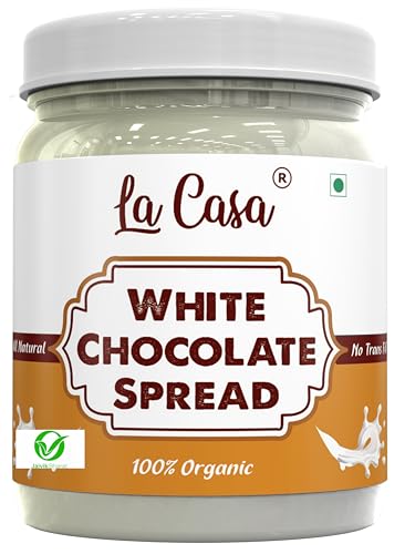 Image of La Casa White Chocolate Spread | Vegetarian | All Natural Ganache | No Colors /Essence /Preservatives Used | 350g |