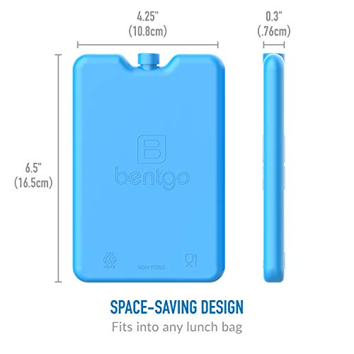 Bentgo Ice Lunch Chillers - Ultra-Thin Ice Packs Perfect For Everyday Use In Lunch Bags, Lunch Boxes And Coolers - 4 Pack (Blue) #TOP5