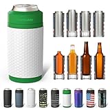 Frost Buddy Universal Buddy Can Cooler - Fits All - For Regular 12 & 16 oz or Slim-Size Bottles - Insulated Double-Walled Stainless Steel (Golf)