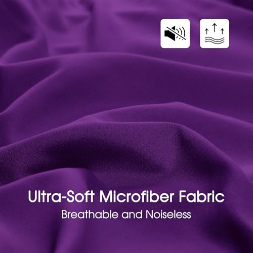 Edredón reversible King morado y fundas de almohada de microfibra para cama 6