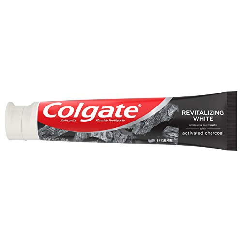Colgate Charcoal Teeth Whitening Toothpaste, Natural Mint Flavor, Vegan, 4.6 Ounce, 3 Pack #TOP7