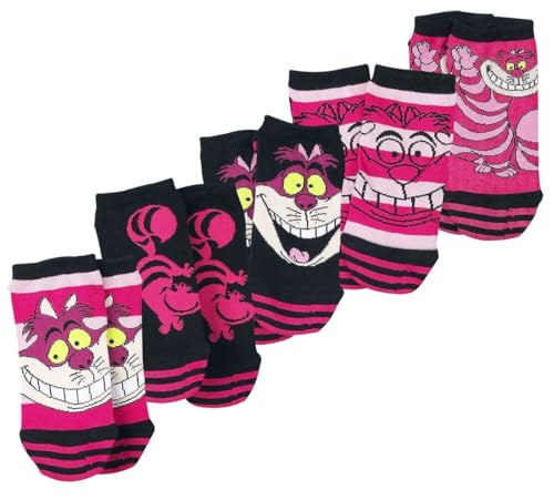 Alice in Wonderland Cheshire Cat Donna Calzini rosa/nero EU 35-38