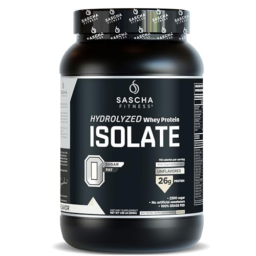 SASCHA FITNESS Hydrolyzed Whey Protein Isolate,100% Grass-Fed (2 Pounds, All)