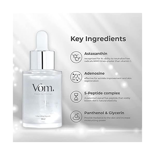 VOM-Korean-Facial-Pentapeptide-Serum-30ML-with-Cupping-Massage-Kit-for-Face-V-line-Improvement-Skin-Firming-Anti-Wrinkle-Saggy-Face-Skin-Tightening VOM Korean Facial Pentapeptide Serum 30ML with Cupping Massage Kit for Face V-line Improvement, Skin Firming, Anti Wrinkle, Saggy Face Skin Tightening