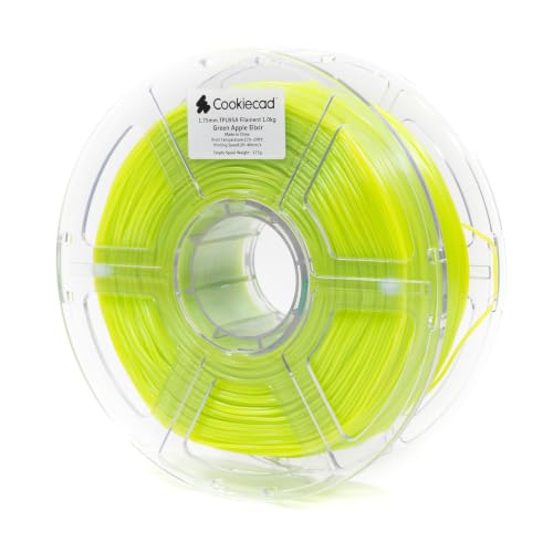 Cookiecad TPU Filament 1.75mm 1kg Iridescent Glitter 3D Printer Filament - Green Apple Elixir TPU