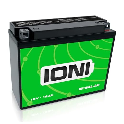 IONI 744292 MG 16AL A2/YB16AL-A2 A2 Motorcykelbatteri, 12 V,16 Ah