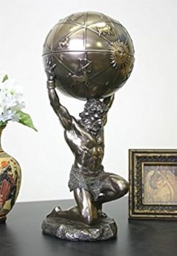 Estatua Atlas con Caja de Bronce