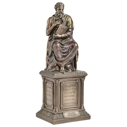 Estatua de Platón en resina con acabado bronce 11.88 pulg