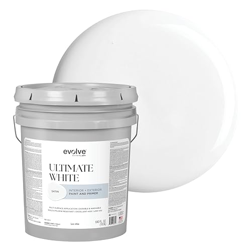 Ultimate White Paint & Primer in One, Satin White, 5 Gallon – Interior