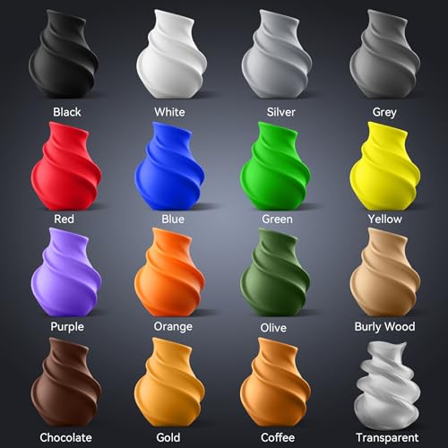 Image of SUNLU PLA Plus Filament 16 Color Bundle Multicolor, PLA+ 3D Printer Filament 1.75mm, Mini Spool, Individually Vacuum Packed, 0.25kg per Spool, 4kg in Total, 16 Pack.