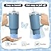 2PCS Bow Silicone Boot for Stanley Quencher Tumbler 30oz 40oz & IceFlow 20oz 30oz& Hydro Flask Water Bottle 12-24 oz Protective Bottom Sleeve Cover for Stanley Cup Accessories& Owala 24oz(Blue)
