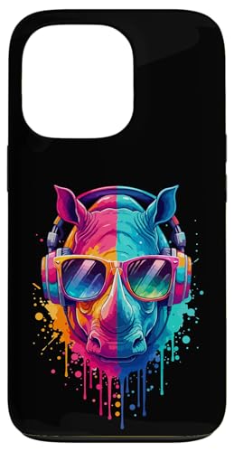 Rhino�̃w�b�h�t�H���ƃT���O���XEDM���C�u�f�U�C���B �X�}�z�P�[�X iPhone 13 Pro �p