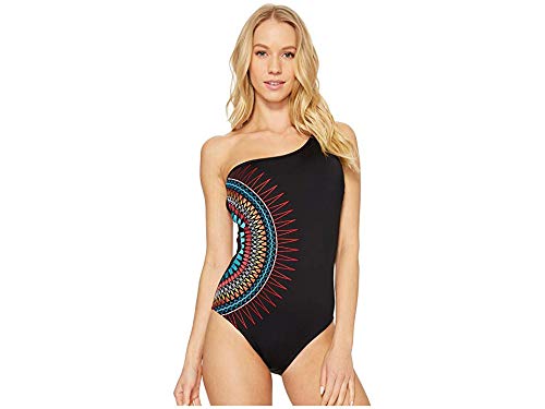 LAUNDRY BY SHELLI SEGAL Women's Standard Embroidered Shoulder One-Piece Swimsuit