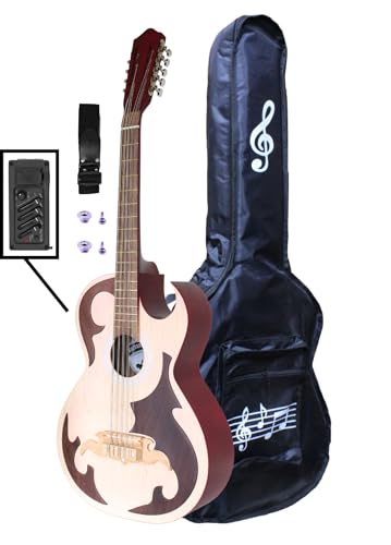 Bajo Quinto Electroacústico Mica Madera (Vino)