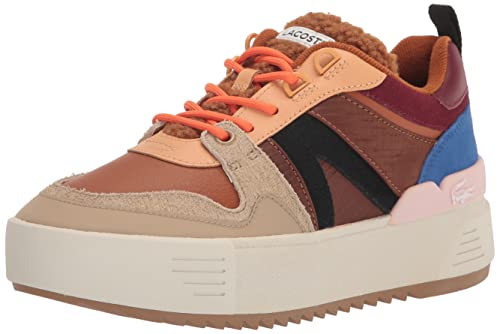 Lacoste Womens L002 Sneaker, BRW/Pnk, 5.5