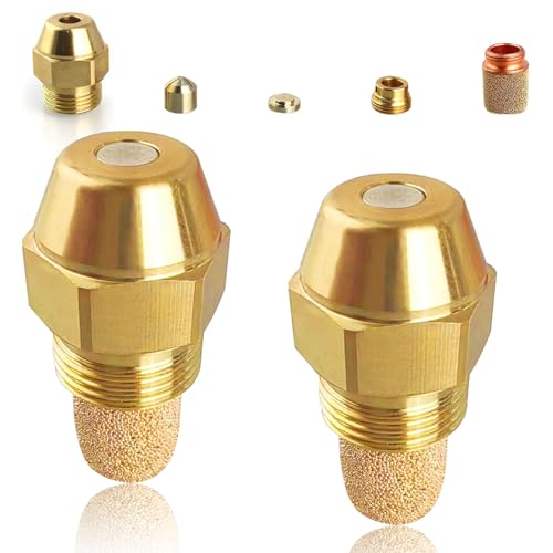 Pack of 2 Full Cone Oil Nozzle Angle 60 Degrees 0.6 USgal/h 2.37 kg/h Oil Burner Nozzle Full Cone Oil Nozzle Boiler Burner Diesel Injectors Nozzle Methanol Diesel