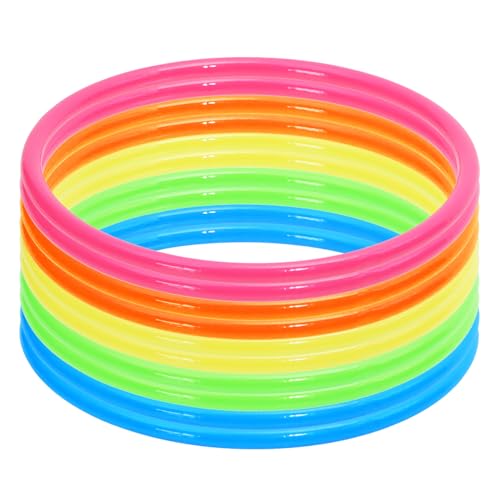 80s Plastic Bangle Bracelets 10Pcs Retro Candy Color 90s Style Rock Pop Star Disco Acrylic Wrist Rings for Women Men Party Favor