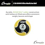 Champion Sports Rhino Elite Medicine Ball (4 pounds), Red - Image 2