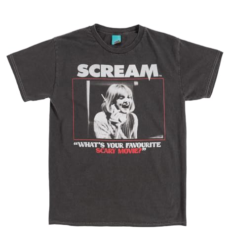 T-shirt Scream original gris délavé parfait pour vos soirées cinéma et look streetwear urbain