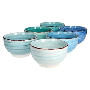 MamboCat 6er Set blaue Strudel Müsli-Schalen