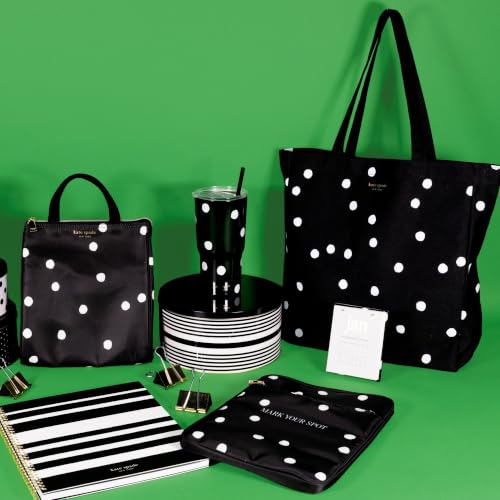Image of kate spade new york Canvas Tote Bag for Women, Cute Tote Bag for Teacher, Canvas Beach Bag, Book Tote with Pocket