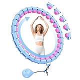HOELLL Aro Desmontable Ajustable de 65 Pulgadas para pérdida de Peso de Adultos, tamaño Grande, silencioso, Infinito, con 32 eslabones, Aros de Ejercicio Inteligentes Divertidos y sin caída para