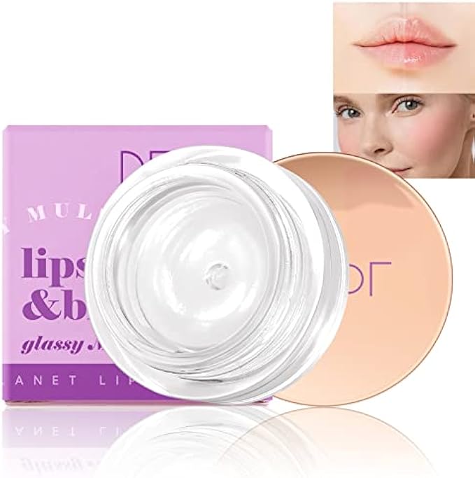 RoyueS Color Changing Blush Lip Gloss For Lips Cheeks,Can Change Color,for All Skin,natural, Moisturizing, Waterproof, Long-lasting,0.19oz