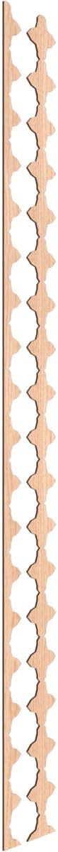 Ekena Millwork 94"H x 1/4"T Pandora Adjustable Wood Decorative Slat Wall Panel Kit, Hickory (contains 16 Slats + 1 Straight Edge Starter Slat)
