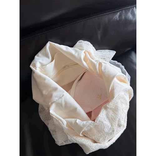 Bow Purse Lace Shoulder Bag Soft Bow Tote Bag Mini Cute Handbag Trendy Gifts for Women Travel Daily Use3