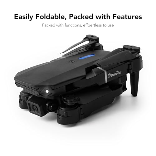 Image of Foldable Drone with 4K Camera | Portable WiFi Mini Drone with Camera for Kids & Adults | Gesture Selfie, Live Video, Altitude Hold, One Key Takeoff, 360 Flips