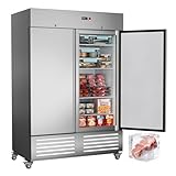 54'W 2 Door Commercial Freezer Stainless Steel 49 Cu.ft...
