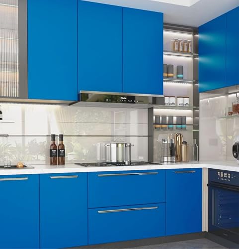 Image of ONETON Peel and Stick Royal Blue Matte Contact Paper Waterpoof Self Adhesive Decorative Wallpaper for Wall Kitchen Wallpaper for Bedroom (ROYL Blue MATT WP, 24x50 inch)