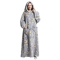 Shamdon Home Collection Oversized Blanket Hoodie for Women Men Adult - Extra Long Warm and Soft Snuggle Hooded Wearable Blanket Sweatshirt, Gifts for Christmas Birthday