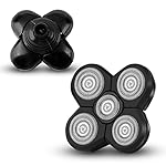 Electric Shaver Replacement Head 5D Mens Electric Shaving Head Freedom Bald Shavers Blades Wet & Dry Electric Razor Floating Replacement Heads Close Head Shavers Replacement Blades（Gray）