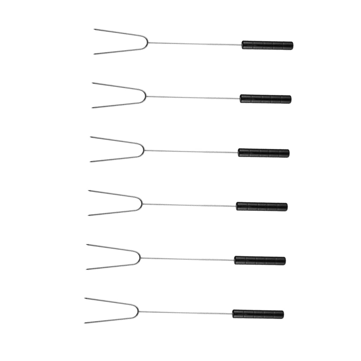 FUNOMOCYA 6Pcs Stainless Steel Barbecue Fork with Handles for Grilling Marshmallow Roasting and Outdoor Activities Portable Bbq Tool for Family Gatherings