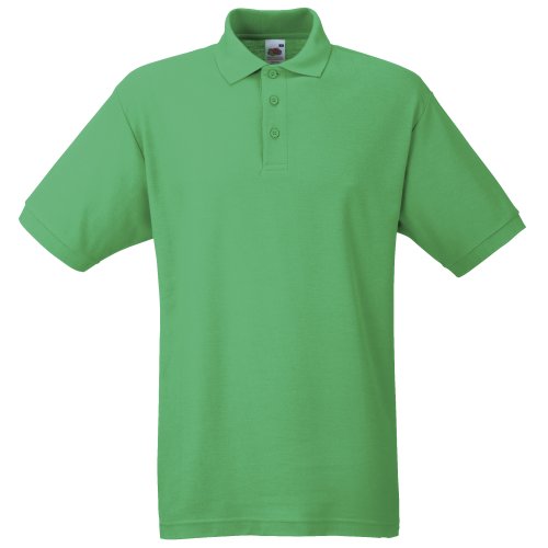 Fruit of the Loom Mens 65/35 Pique Short Sleeve Polo Shirt (2XL) (Kelly Green)