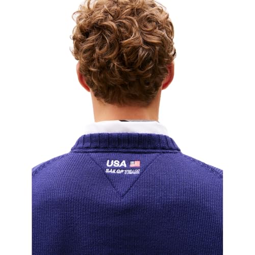 Tommy Hilfiger Men's Tommy X U.S. Sail GP Team Cotton Crew Neck Sweater2