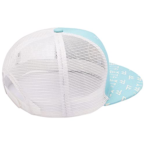 Image of BASSDASH Flat Brim Trucker Cap Adjustable Snapback Hat Mesh Back for Men Women
