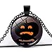 Produktbild GLLCYL Damen Halskette Anhänger - Geschenke Anhänger, Modeschmuck Halskette, Halloween Kürbis Laterne Anhänger Halskette, Schwarze Kette, Schwarz, Romantisches Geschenk Für Freundin