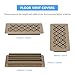MMFSF Floor Register 4x10, Brown Floor Vent Covers for Home Floor,Sidewall, 2 Pack Heavy Duty Decorative Hot Air Vent Covers with Rust-Proof Finish for Home Heater Floor Vent Grilles and Vents(Brown)