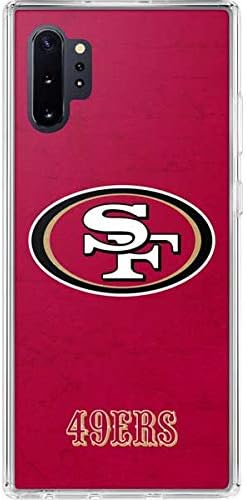 Skinit Clear Phone Case Compatible with Galaxy Note 10 Plus - Officially Licensed NFL San Francisco 49ers Distressed Design